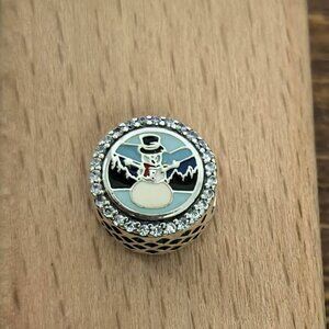 Pandora Snowman Smoky Mountains Charm, S925 Silver Bracelets